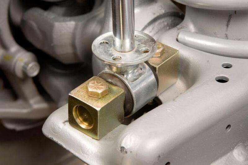 JKS Manufacturing Jeep Wrangler TJ/LJ Lower Shock Bar Pin Eliminator - Front JKS9603 JKS9603 Photo - Mounted