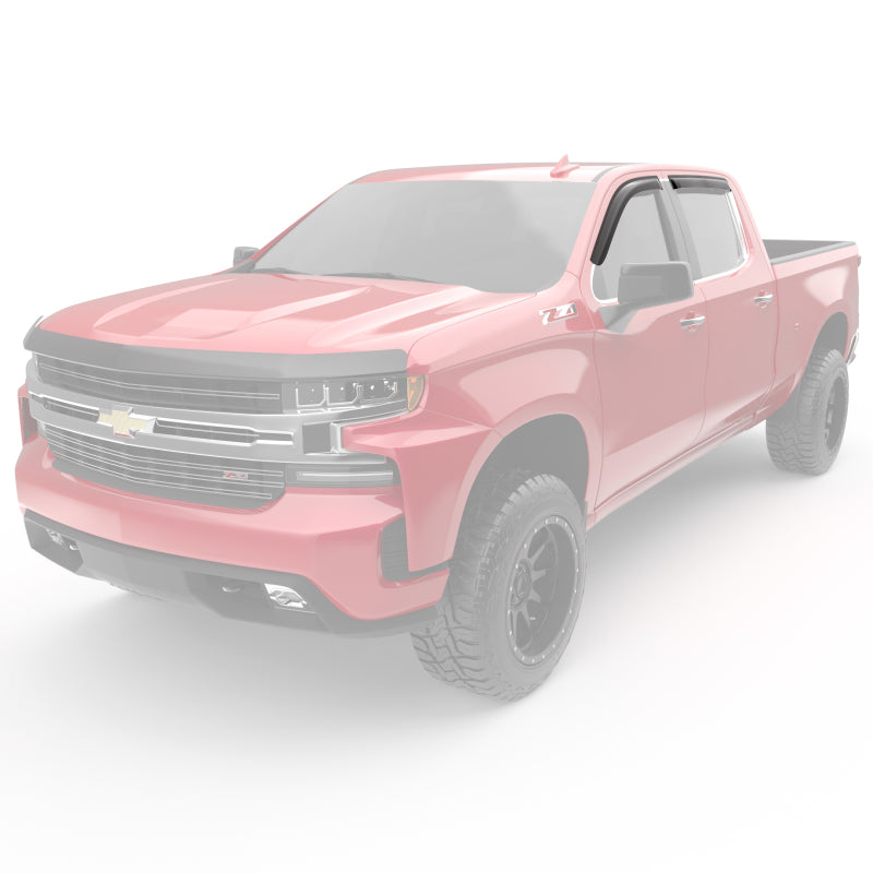 EGR 2019 Chevy 1500 Crew Cab Tape-On Window Visors - Set of 4 Dark Smoke 641691 641691 Photo - Mounted