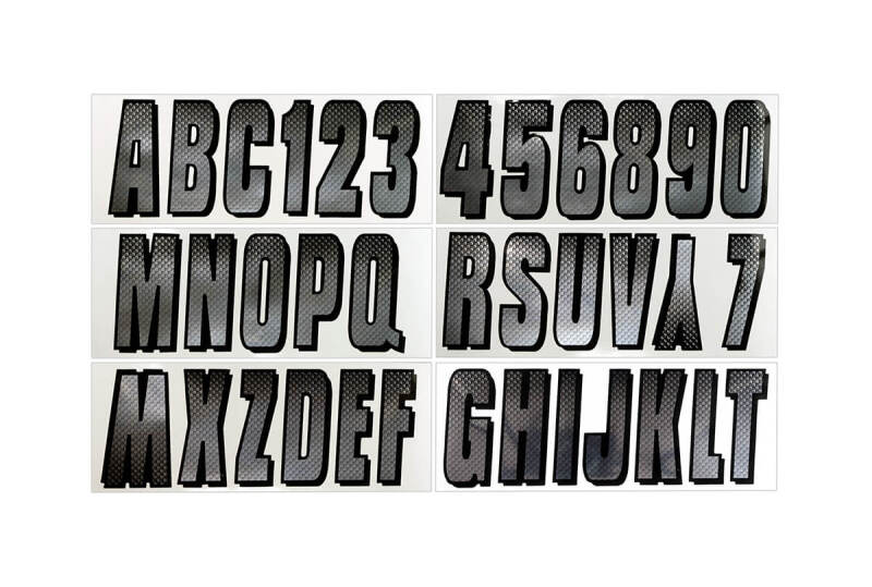 Hardline Boat Lettering Registration Kit 3 in. - 300 Chrome/Black CHBKG300 CHBKG300 Photo - Primary