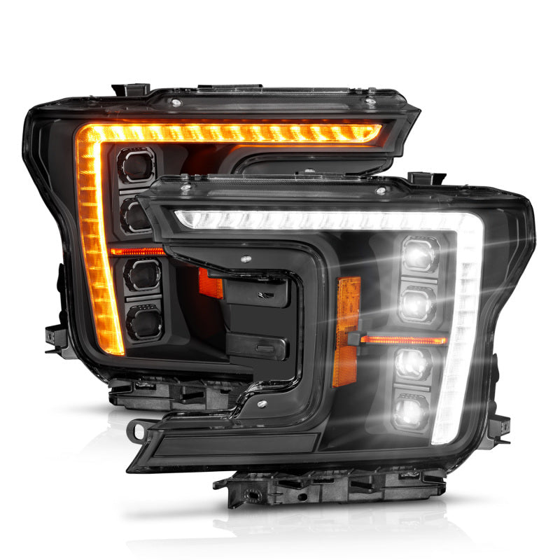 ANZO 18-20 Ford F-150 (w/Factory Halogen) Z-Series Full LED Proj Headlights Init/SeqSig - Pair 111589X 111589X User 1