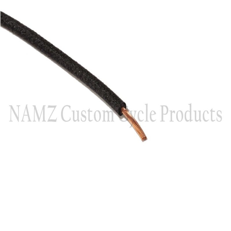 NAMZ OEM Color Cloth-Braided Wire 25ft. Pack 16g - Black NCBW-0 NCBW-0 Photo - Primary