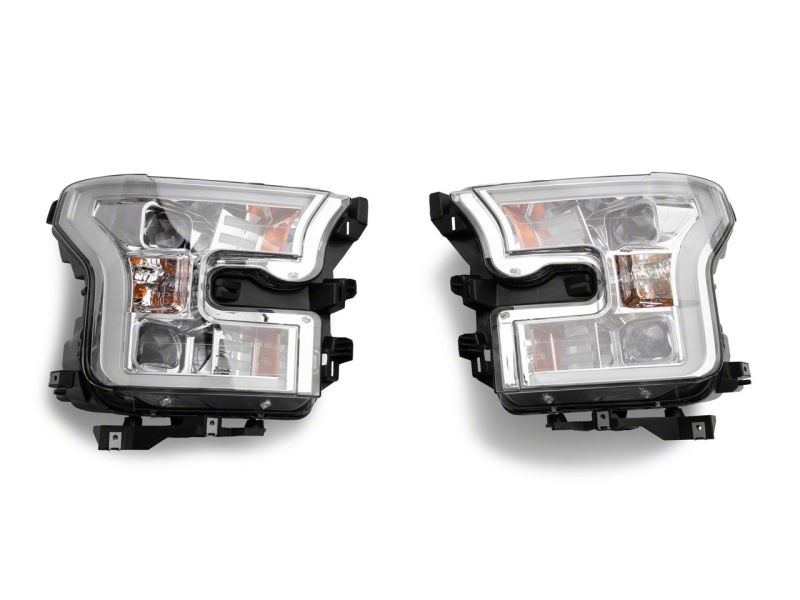 Raxiom 15-17 Ford F-150 Projector Headlights w/ LED Accent- Chrome Housing (Clear Lens) T542715 T542715 Photo - Close Up