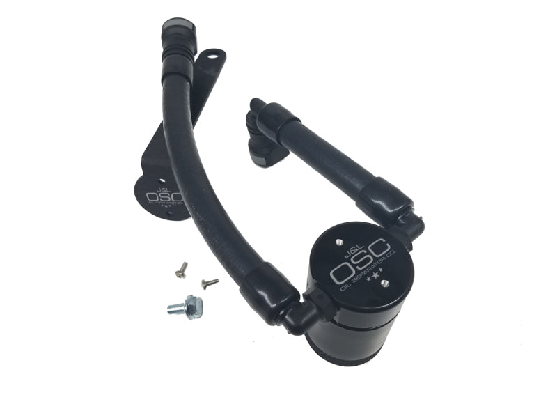 J&L 07-14 Ford Mustang GT500 Driver Side Oil Separator 3.0 - Black Anodized 3012D-B 3012D-B Photo - Primary