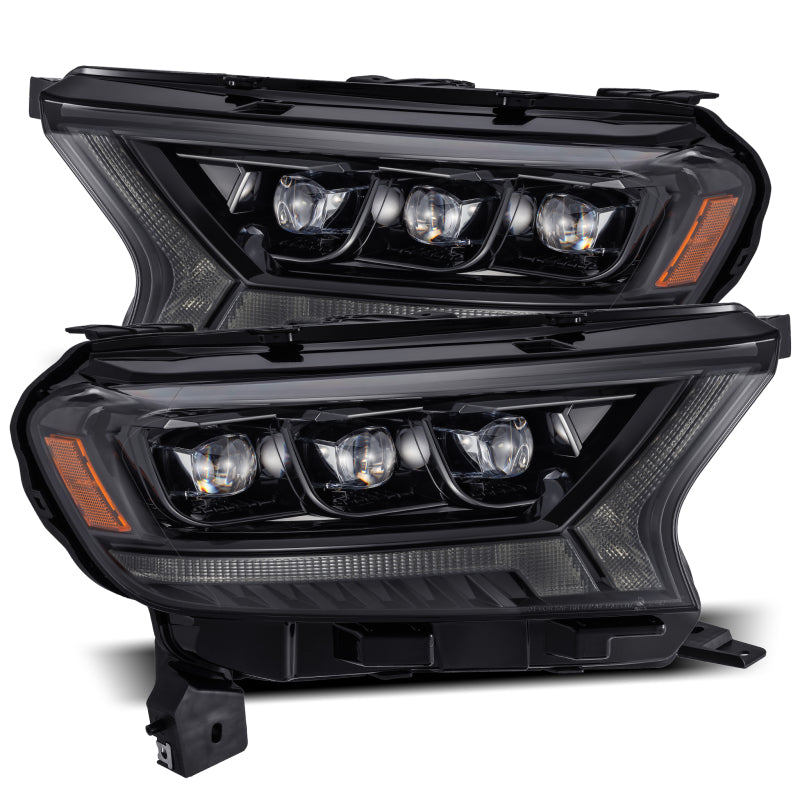 AlphaRex 19-21 Ford Ranger NOVA LED Proj Headlight Plnk Style Alpha Blk w/Activ Light/Seq Signal/DRL 880123 880123 Photo - Primary