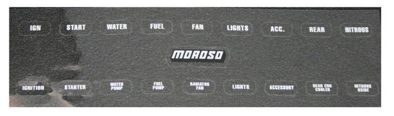 Moroso Switch Panel Replacement, Label Sheets 97542 User 1