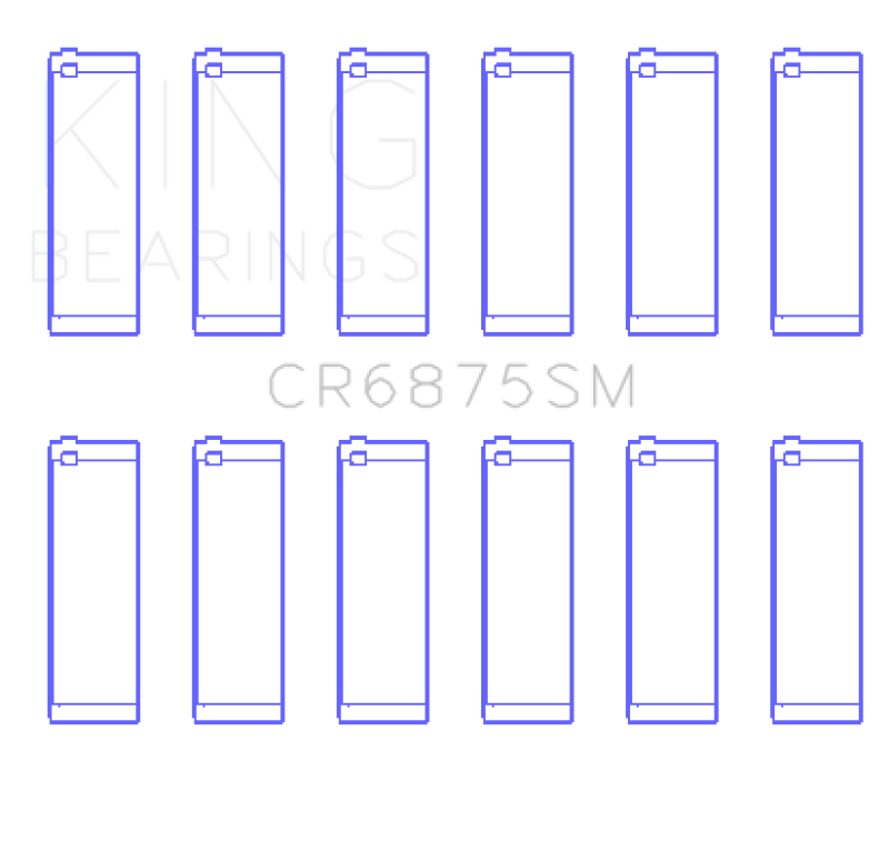 King Engine Bearings King Mercedes Benz OM 642 Sputter Replacement Connecting Rod Bearing +0.25 Oversize CR6875SM0.25 CR6875SM0.25 Photo - Primary