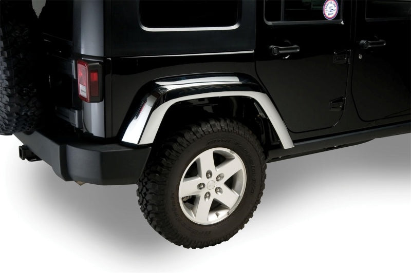 Putco 07-18 Jeep Wrangler Chrome ABS Fender Flares 403505 403505 Photo - Mounted