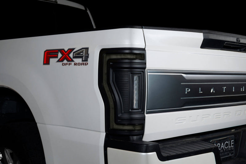 ORACLE Lighting 17-22 Ford F-250/350 (Black Series) Flush Mount LED Tail Lights 5896-504-T 5896-504-T Photo - lifestyle view