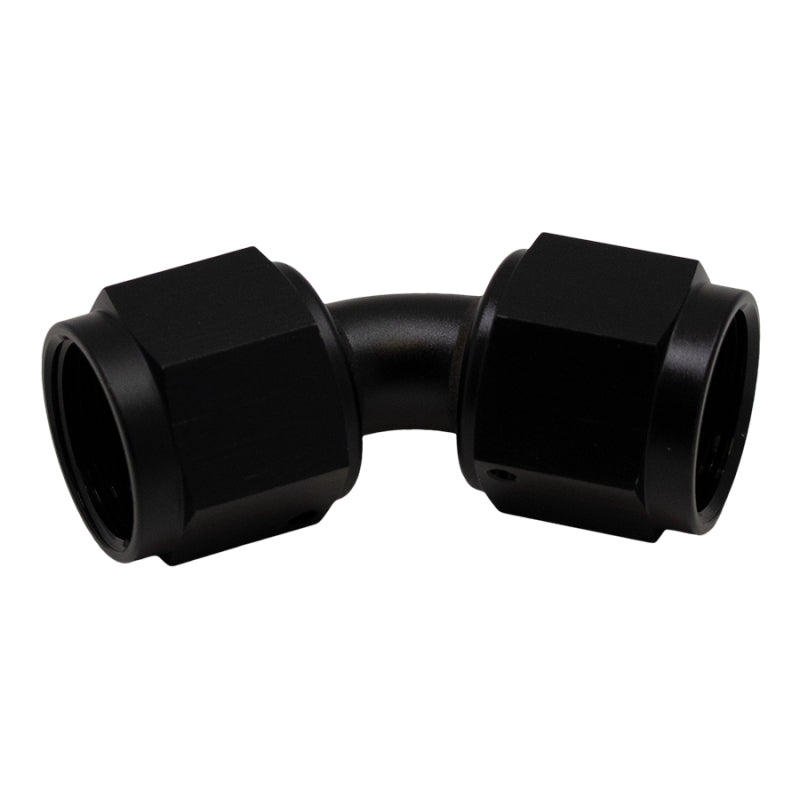 DeatschWerks 8AN Flare Female Swivel 45-Degree to 8AN Flare Female Swivel - Anodized Matte Black 6-02-0213-B 6-02-0213-B Photo - Primary