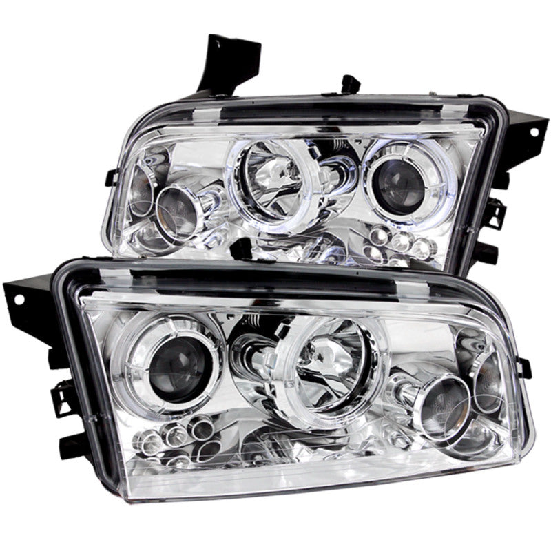 Anzo 2006-2010 Dodge Charger Projector Headlights w/ Halo Chrome 121382 Photo - Primary