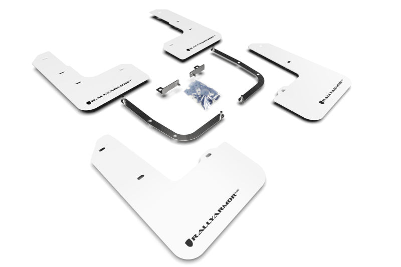 Rally Armor 2019 Hyundai Veloster N White UR Mud Flap Black Logo MF57-UR-WH/BLK Photo - Primary