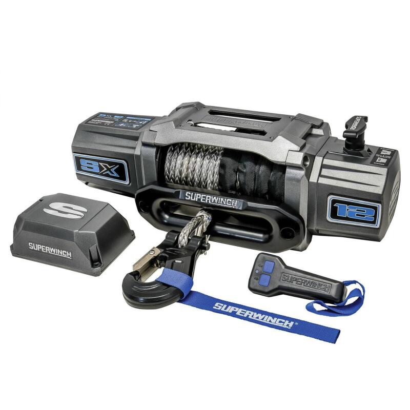 Superwinch 12000 LBS 12 VDC 3/8in x 80ft Synthetic Rope SX 12000SR Winch - Graphite 1712201 1712201 Photo - Close Up