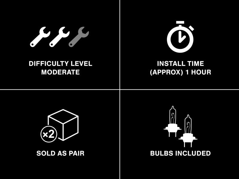 Raxiom 05-09 Ford Mustang w/ Halogen LED Halo Prjctr Headlights-Blk Hsng(Smoked Lens Exclude GT500) 49128 49128 Photo - Close Up