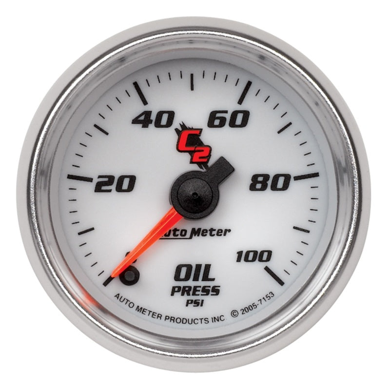 Autometer Gauge, Oil Pressure, 2 1/16", 100Psi, Digital Stepper Motor, C2 7153 Photo - Primary