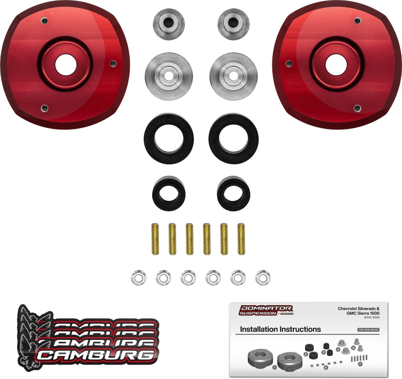 Camburg 19-24 Chevrolet Silverado 1500 2in. Front Spring Preload Spacer Kit (Red) CAM-210109 CAM-210109 Photo - out of package
