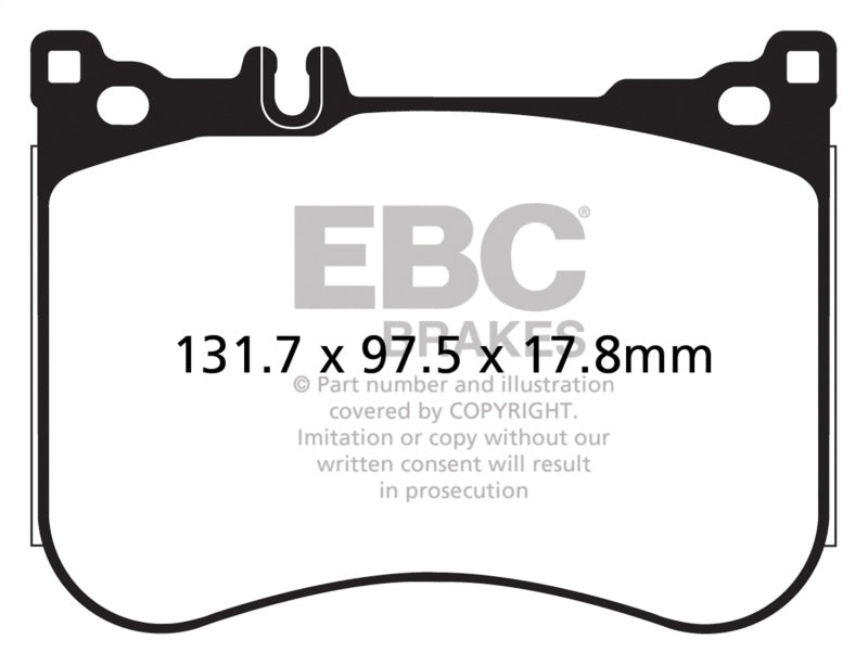 EBC 14+ Mercedes-Benz S550 4.7 Twin Turbo AMG Sport Pkg Redstuff Front Brake Pads DP32178C DP32178C Photo - Primary