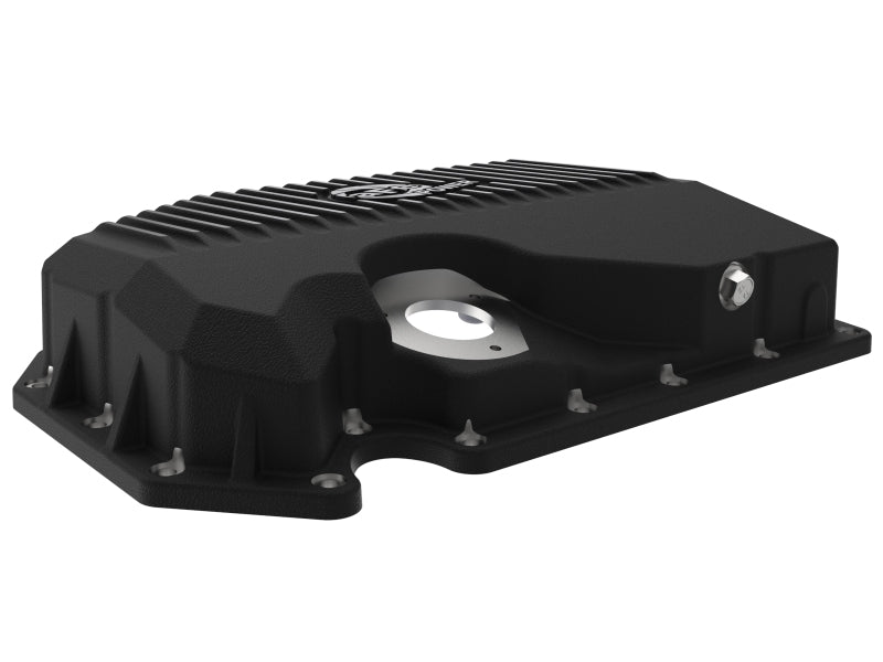 aFe 05-19 VW 1.8L/2.0L w/ Oil Sensor Engine Oil Pan Black POWER Street Series w/ Machined Fins 46-71210B 46-71210B Photo - Unmounted