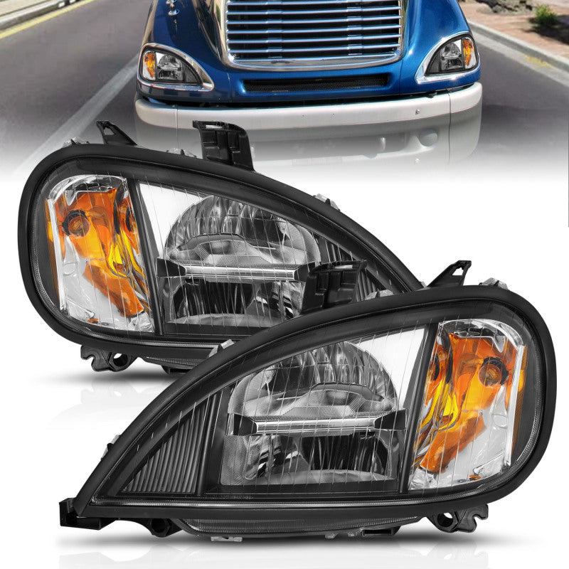 ANZO 1996-2013 Freightliner Columbia LED Crystal Headlights Black Housing w/ Clear Lens (Pair) 131028 131028 Photo - Primary