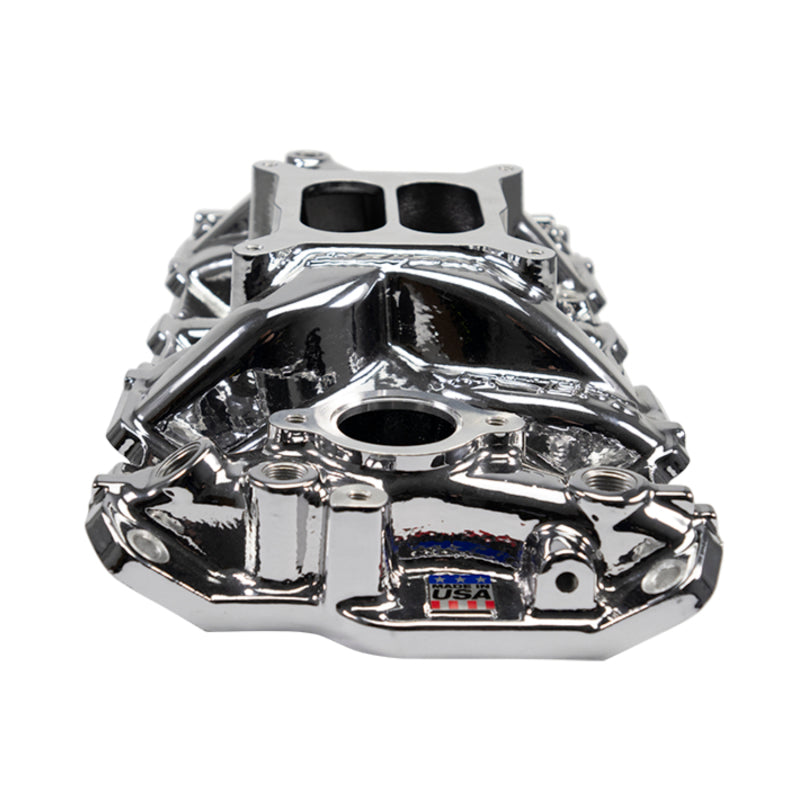 Edelbrock SBC Performer EPS Manifold - Chrome Plasma Coated 2701-CP 2701-CP Photo - out of package
