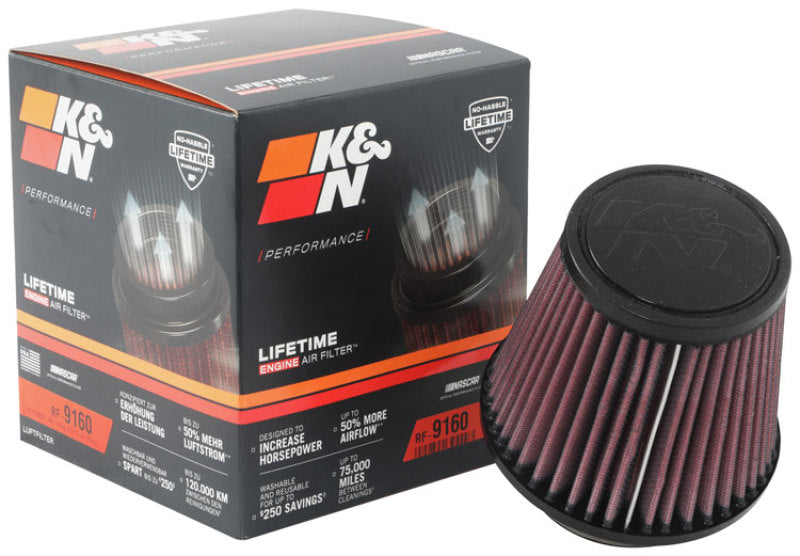 K&N Engineering K&N Universal Clamp-On Air Filter 3-1/8in FLG / 4-15/16in B / 3-1/2in T / 4-3/8in H RF-9160 RF-9160 Photo - out of package