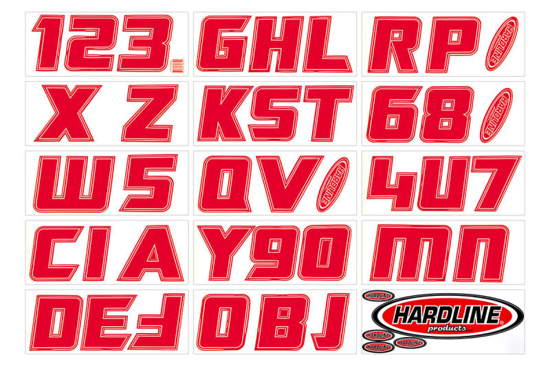 Hardline Boat Lettering Registration Installation Kit 3 in. - 900 Red Red900 Red900 Photo - Primary