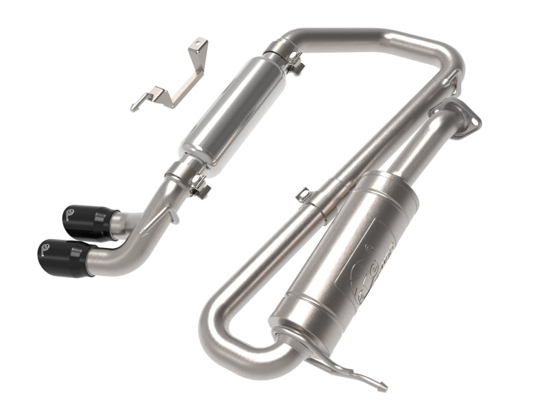 aFe 18-21 Suzuki Jimny Takeda 2-1/4in. 304 SS Cat-Back Exhaust w/ Blk Tip 49-37020-B 49-37020-B Photo - Primary