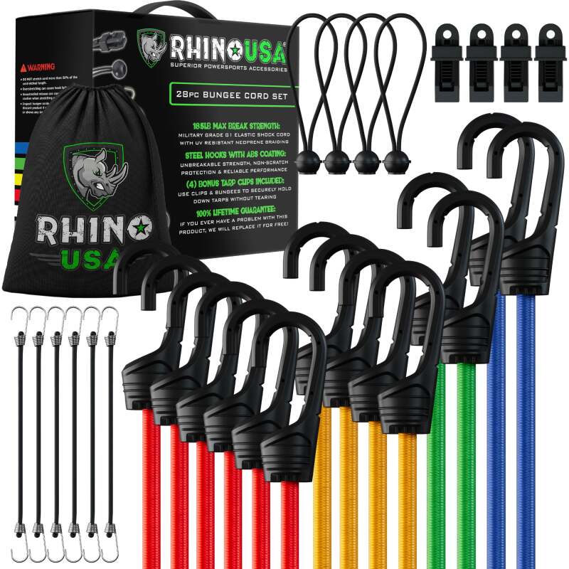 Rhino USA 28Pc Bungee Cord Assortment RHINO-28-BNGE RHINO-28-BNGE Photo - Primary