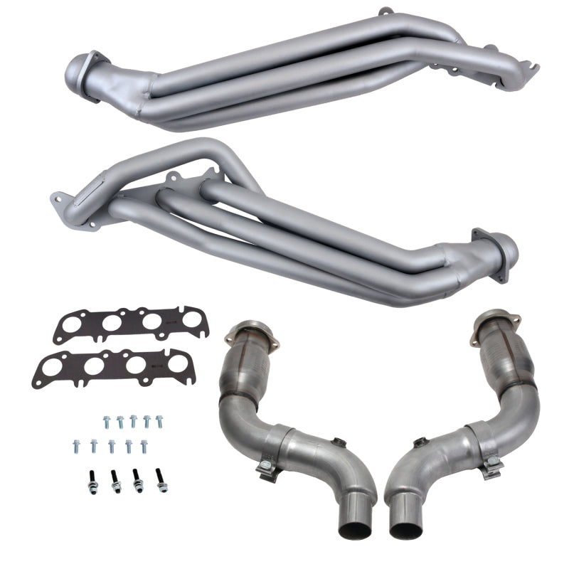 BBK 15-23 Ford Mustang GT 5.0 1-7/8in Long Tube Headers w/High Flow Catted Mid Pipe (Ti Ceramic) 18563 18563 Photo - Primary