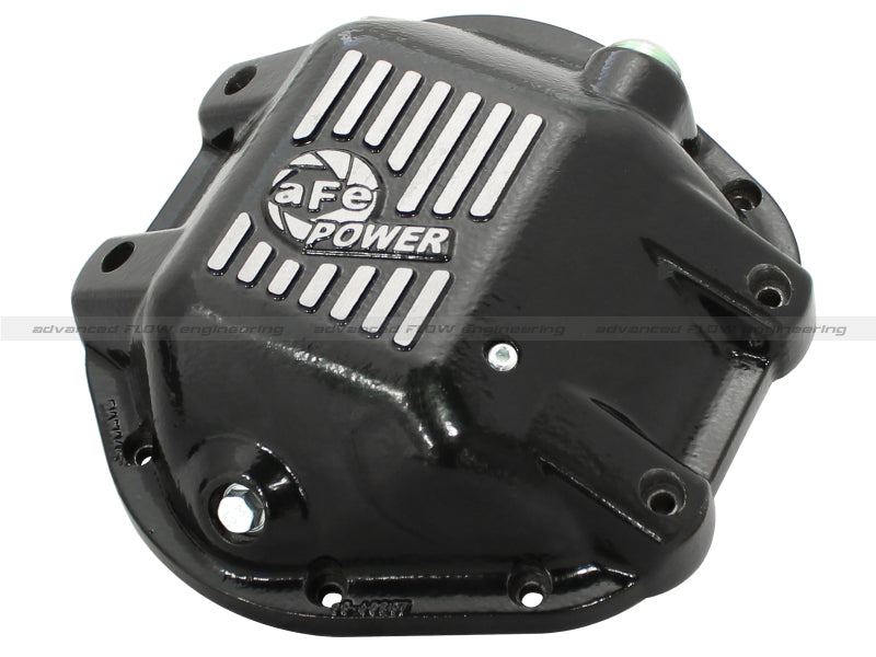 aFe Pro Series Rear Differential Cover Black w/ Machined Fins: Jeep 97-16 46-70162 Photo - Primary