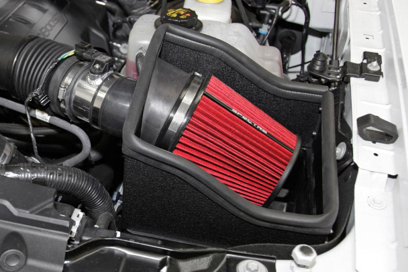 Spectre 12-14 Ford F150 V6-3.5L F/I Air Intake Kit - Polished w/Red Filter 9978 9978 Photo - Mounted