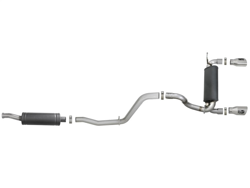 aFe Cat-Back Exhaust System, Rebel Series 2.5in, 304 Stainless Steel 49-38066-P Photo - Unmounted