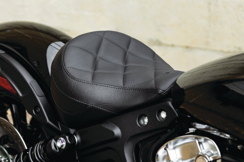 Mustang Motorcycle Mustang 18-21 Indian Scout Bobber Standard Touring Solo Seat Diamond Stitch - Black 76842 76842 User 1