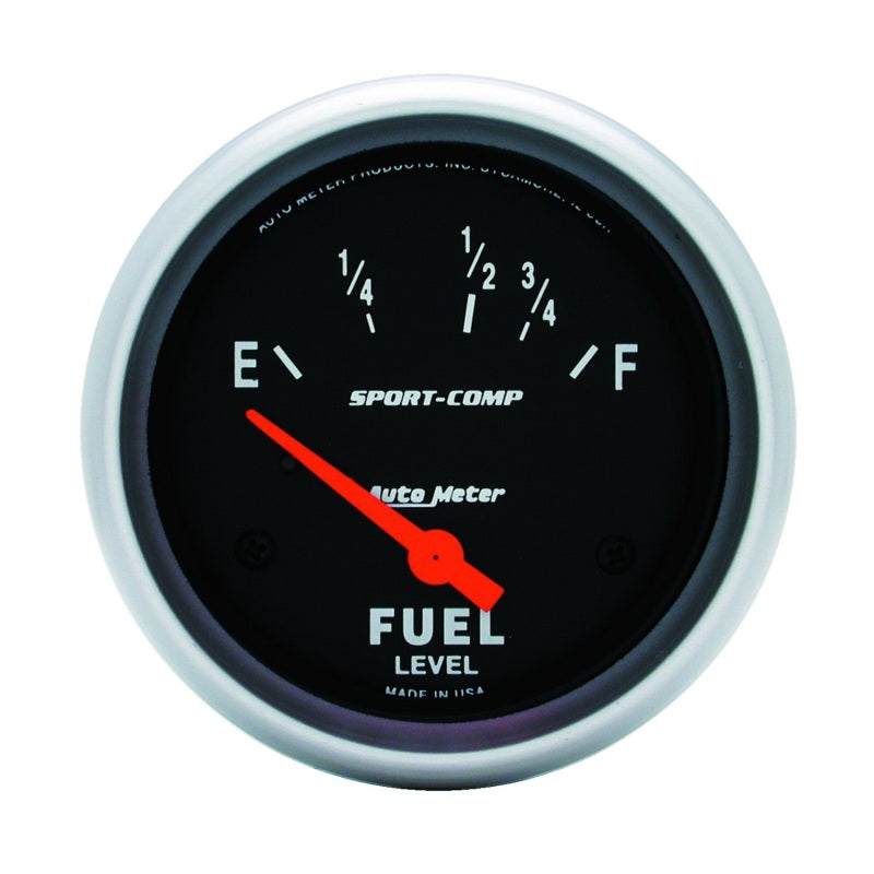 Autometer Gauge, Fuel Level, 2 5/8", 16E to 158F, Elec, Sport-Comp 3518 Photo - Primary