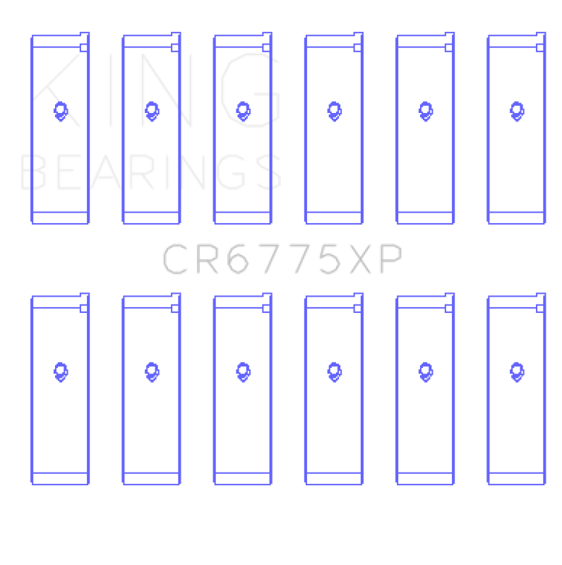 King Engine Bearings King Nissan VQ35DE (Size STD) Performance Rod Bearing Set CR6775XP CR6775XP Photo - Primary