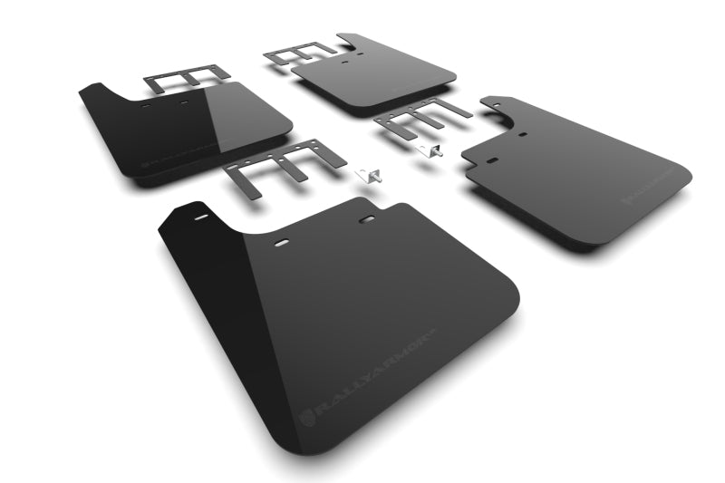 Rally Armor 19-24 Gen 4 Chevy Silverado 1500 Black UR Mud Flap Metallic Black Logo MF121-UR-BLK-MBK MF121-UR-BLK-MBK User 1