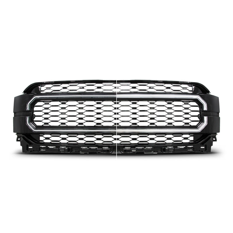 ANZO 21-23 Ford F150 Black Housing Full LED Light Tube Front Grille 901029 901029 Photo - Primary