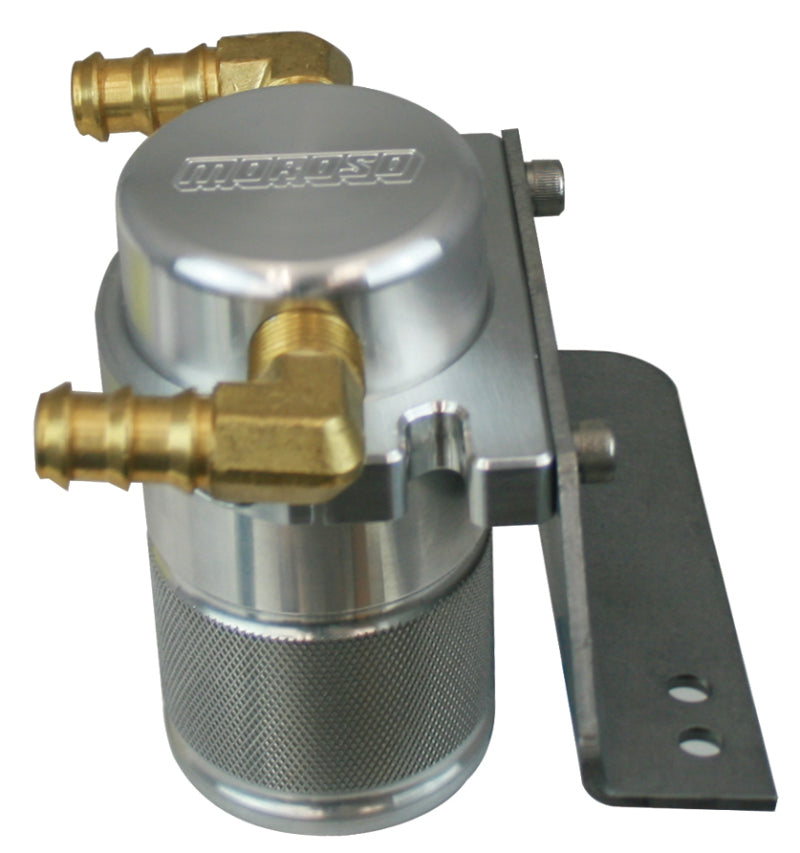 Moroso 11-14 Ford F-150 EcoBoost/5.0L Air/Oil Separator Catch Can - Small Body - Billet Aluminum 85676 85676 Photo - Primary