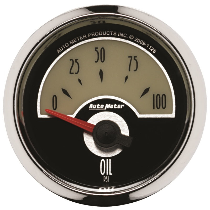 AutoMeter Cruiser Electric Oil Pressure 2 1/16in 100 PSI Gauge 1128 1128 Photo - Primary