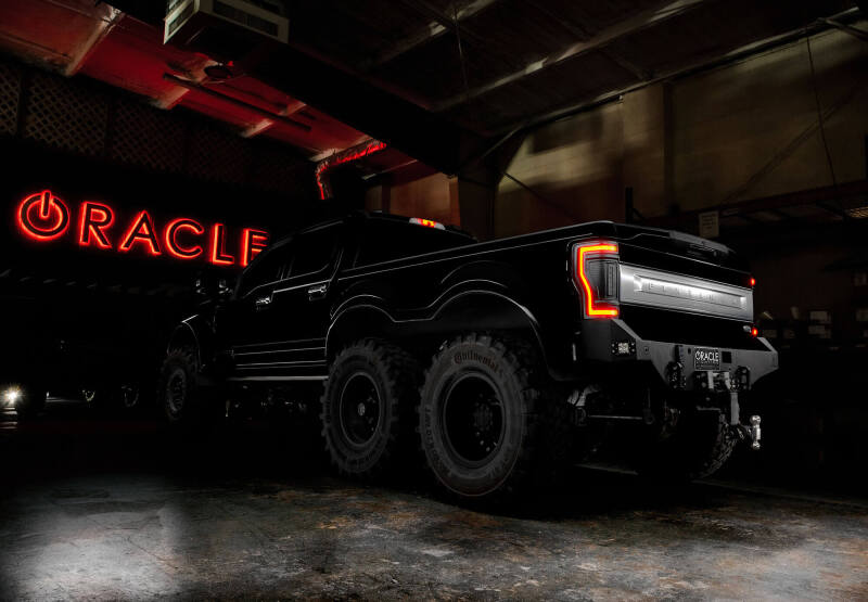 ORACLE Lighting 17-22 Ford F-250/350 (Black Series) Flush Mount LED Tail Lights 5896-504-T 5896-504-T Photo - lifestyle view