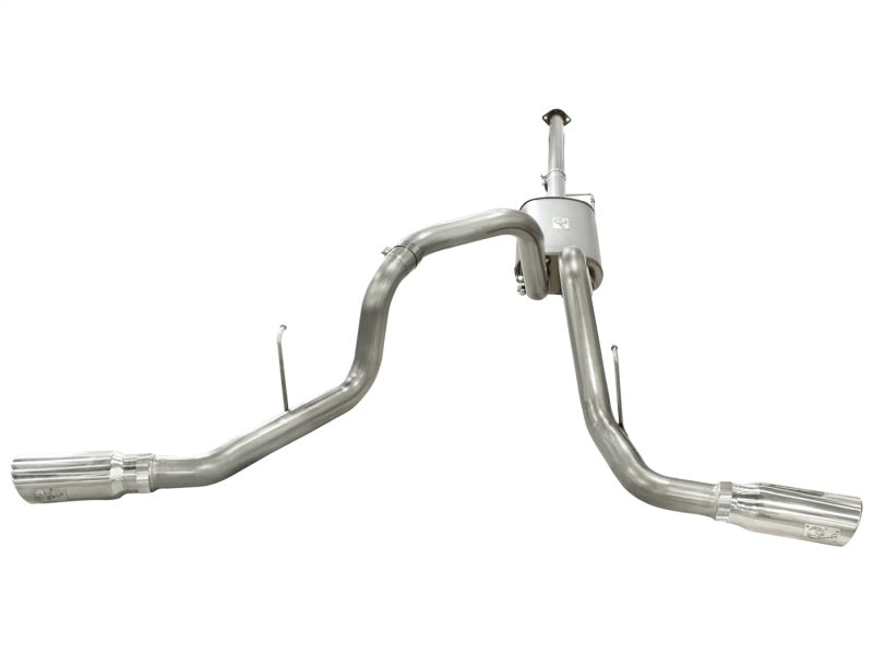 aFe Cat-Back Stainless Steel Dual Exit Exhaust System - Ford F-150 11-14 49-43056-P Photo - Unmounted