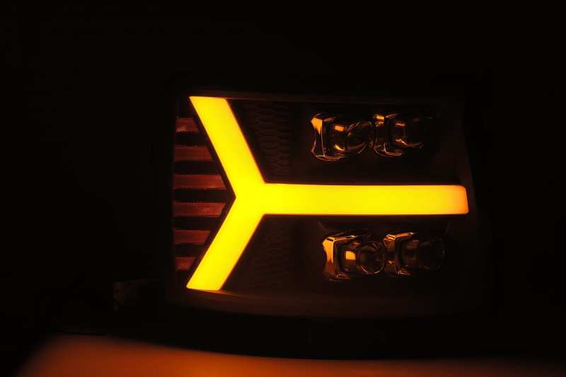 AlphaRex 07-13 Chevy 1500HD NOVA LED Proj Headlights Plank Style Matte Blk w/Activ Light/Seq Signal 880209 880209 User 3