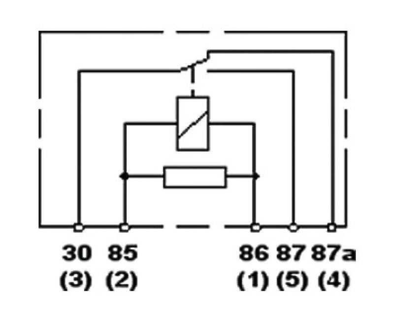 Hella Relay 12V 20/40A Spdt Res 007794027 007794027 Technical Drawing