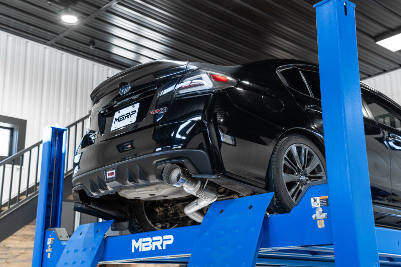 MBRP 15-21 Subaru WRX 2.0L/STI 2.5L/ 11-14 Sedan 3in Cat-Back Single Rear Exit - T304 S4803304 S4803304 Photo - Mounted
