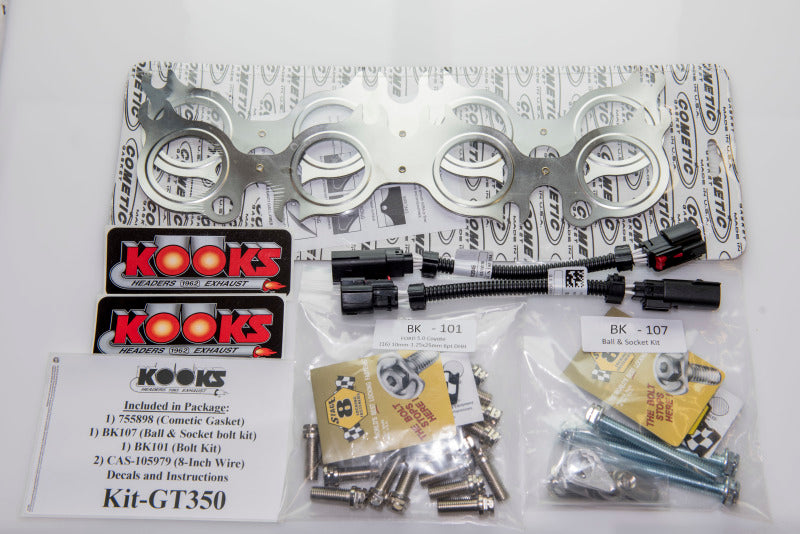 Kooks 2015+ Ford Mustang GT350 5.2L Complete Competition Exhaust (Headers/Catted X-Pipe/Axle Back) 1154F320 1154F320 Photo - in package