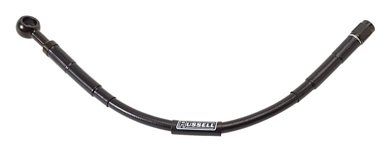 Russell Universal Dot Brake Hose 10mm Banjo To #3 Straight 9" L Black 657013 Photo - Unmounted