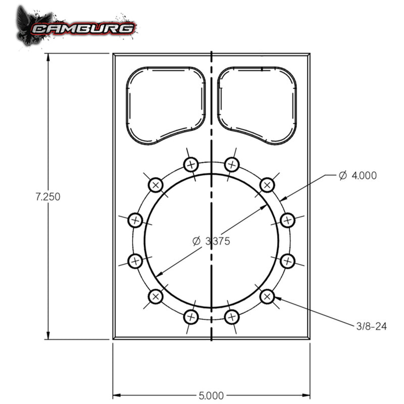 Camburg 4130 TT Bolt-on Spindle Snout Block CAM-010061 CAM-010061 Line Art