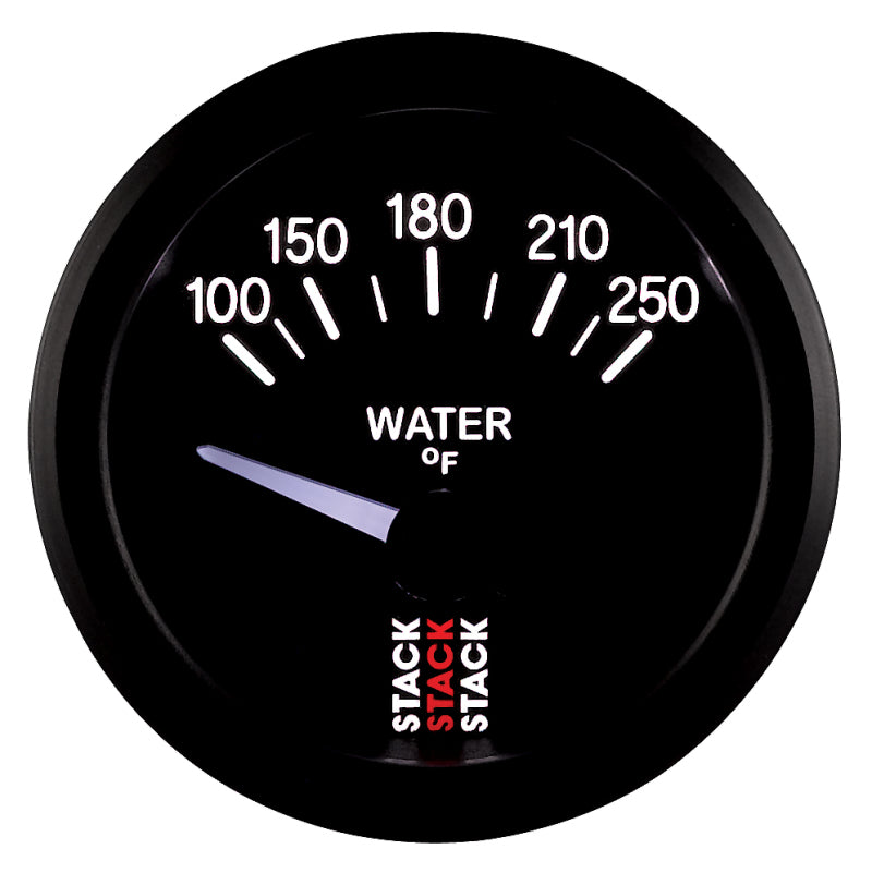 Autometer Stack 52mm 100-250 Deg F 1/8in NPTF Electric Water Temp Gauge - Black ST3208 ST3208 User 4
