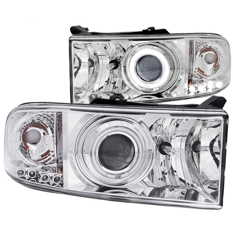 Anzo 1994-2001 Dodge Ram Projector Headlights w/ Halo Chrome 111056 Photo - Primary