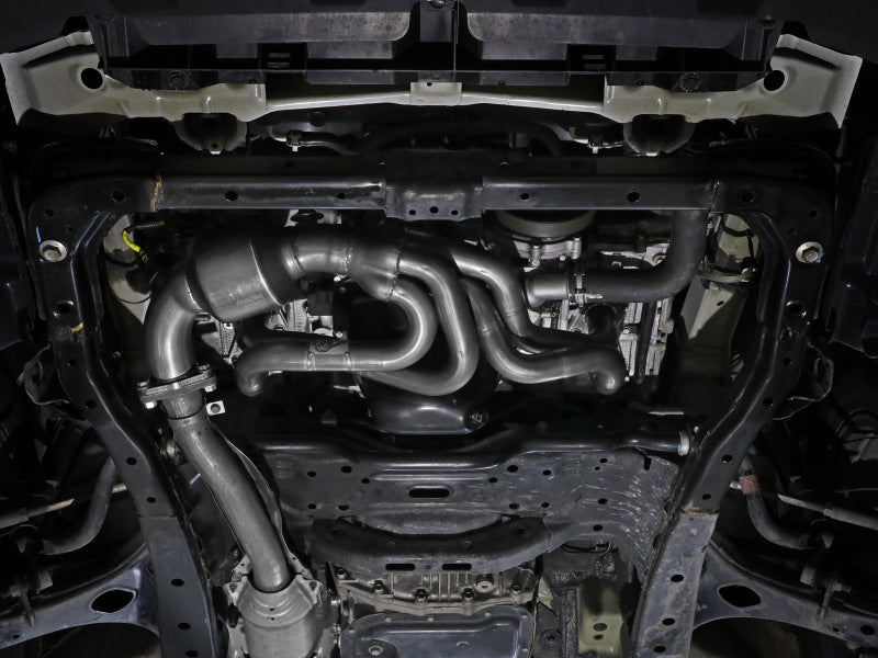 aFe Twisted Steel 304 Stainless Steel Header w/ Cat 13-19 Subaru Outback H4-2.4L 48-36804-HC 48-36804-HC Photo - Mounted