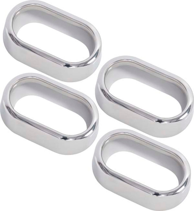 Kentrol 07-10 Jeep Wrangler JK Interior Door H/le Bezels 4 Pieces - Polished Silver 30015 30015 Photo - Primary